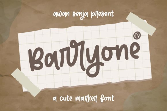 Barryone Typeface: The Perfect Handwritten Font for Crafters