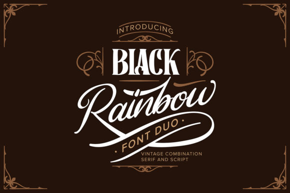 Black Rainbow Typeface: A Modern Duo for Handmade Brands
