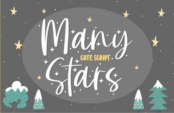 Many Stars Typeface Review: A Magical Handwritten Font for Holiday Design