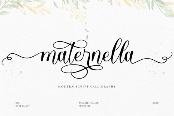 Maternella Typeface: Elevating Digital Brand Identity with Flowing Script