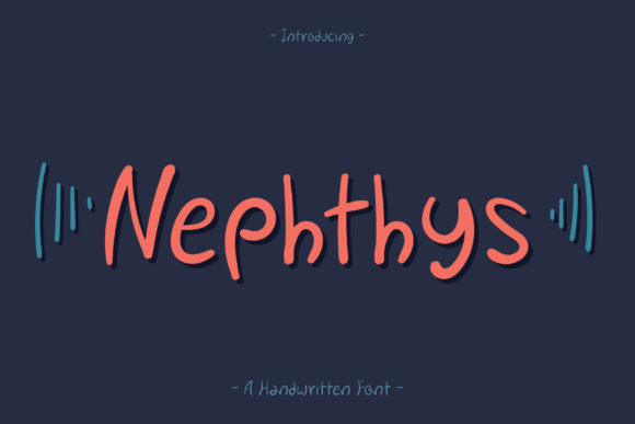 Nephthys Handwritten Font for Crafts and Labels