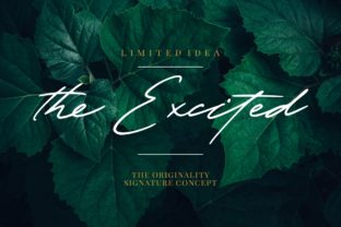 The Excited: A Bold Script Font for Editorial Design and Branding